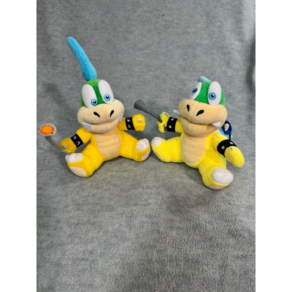 San-Ei Super Mario Koopalings Plush Set Lemmy‎ and Larry Koopa SX501-006 Yellow
